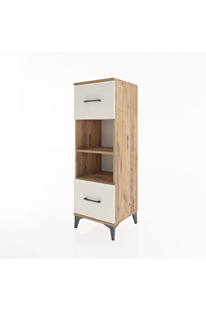 Hyperion Dolap 2 Raflı 2 Çekmeceli 44x44x134 Çam-Aytaşı