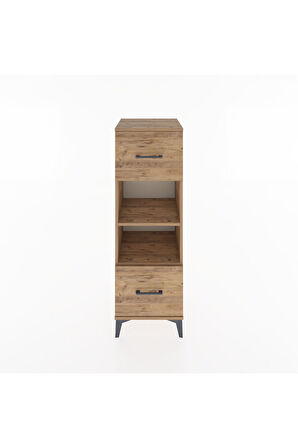 Hyperion Dolap 2 Raflı 2 Çekmeceli 44x44x134 Çam-Çam