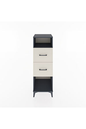 Hyperion Dolap Tek Raflı 2 Çekmeceli 44x44x134 Antrasit-Aytaşı
