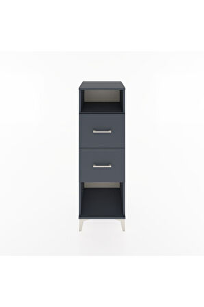 Hyperion Dolap Tek Raflı 2 Çekmeceli 44x44x134 Antrasit-Antrasit