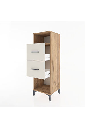 Hyperion Dolap Tek Raflı 2 Çekmeceli 44x44x134 Çam-Aytaşı