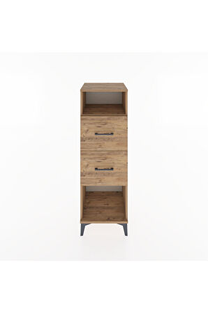 Hyperion Dolap Tek Raflı 2 Çekmeceli 44x44x134 Çam-Çam