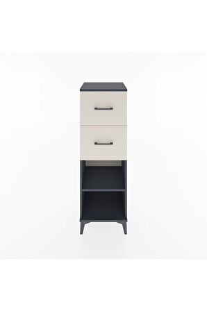 Hyperion Dolap Tek Raflı 2 Çekmeceli 44x44x134 Antrasit-Aytaşı