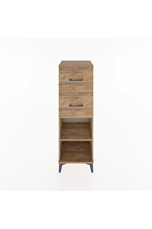 Hyperion Dolap Tek Raflı 2 Çekmeceli 44x44x134 Çam-Çam