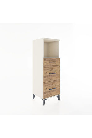 Hyperion Dolap Tek Raflı 3 Çekmeceli 44x44x134 Aytaşı-Çam