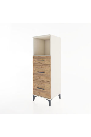 Hyperion Dolap Tek Raflı 3 Çekmeceli 44x44x134 Aytaşı-Çam