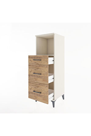 Hyperion Dolap Tek Raflı 3 Çekmeceli 44x44x134 Aytaşı-Çam