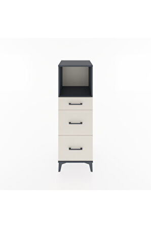 Hyperion Dolap Tek Raflı 3 Çekmeceli 44x44x134 Antrasit-Aytaşı