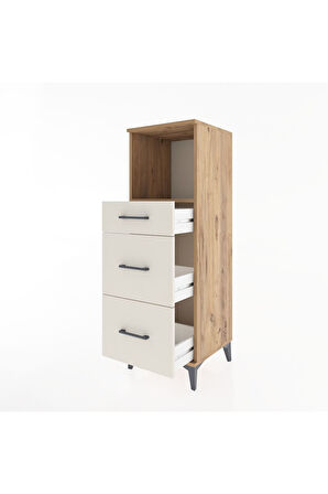 Hyperion Dolap Tek Raflı 3 Çekmeceli 44x44x134 Çam-Aytaşı