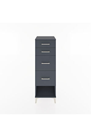 Hyperion Dolap 4 Çekmeceli 44x44x134 Antrasit-Antrasit