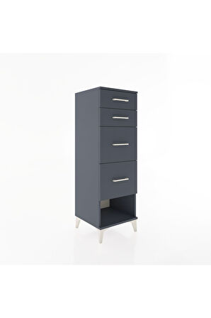 Hyperion Dolap 4 Çekmeceli 44x44x134 Antrasit-Antrasit