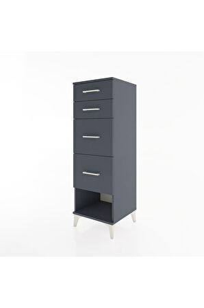 Hyperion Dolap 4 Çekmeceli 44x44x134 Antrasit-Antrasit