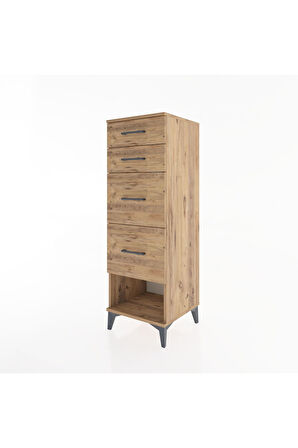 Hyperion Dolap 4 Çekmeceli 44x44x134 Çam-Çam