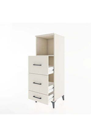 Hyperion Dolap Tek Raflı 3 Çekmeceli 44x44x134 Aytaşı-Aytaşı
