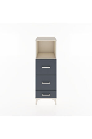 Hyperion Dolap Tek Raflı 3 Çekmeceli 44x44x134 Aytaşı-Antrasit