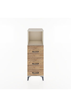 Hyperion Dolap Tek Raflı 3 Çekmeceli 44x44x134 Aytaşı-Çam