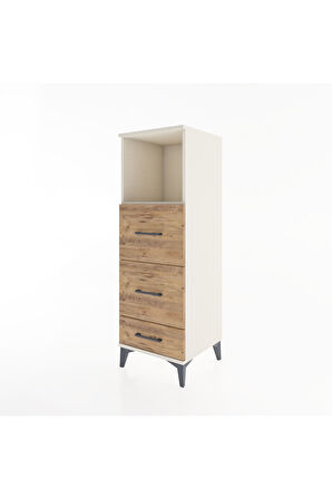 Hyperion Dolap Tek Raflı 3 Çekmeceli 44x44x134 Aytaşı-Çam