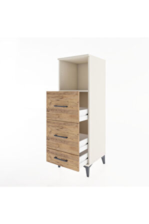 Hyperion Dolap Tek Raflı 3 Çekmeceli 44x44x134 Aytaşı-Çam