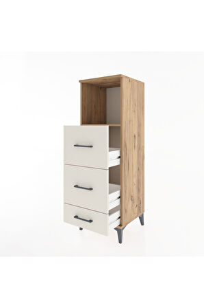 Hyperion Dolap Tek Raflı 3 Çekmeceli 44x44x134 Çam-Aytaşı