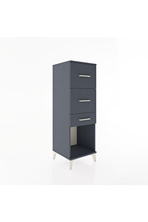 Hyperion Dolap 3 Çekmeceli 44x44x134 Antrasit-Antrasit