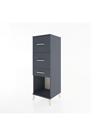 Hyperion Dolap 3 Çekmeceli 44x44x134 Antrasit-Antrasit