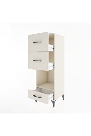 Hyperion Dolap Tek Raflı 3 Çekmeceli 44x44x134 Aytaşı-Aytaşı