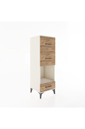 Hyperion Dolap Tek Raflı 3 Çekmeceli 44x44x134 Aytaşı-Çam
