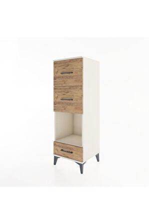 Hyperion Dolap Tek Raflı 3 Çekmeceli 44x44x134 Aytaşı-Çam
