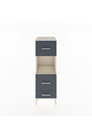 Hyperion Dolap Tek Raflı 3 Çekmeceli 44x44x134 Aytaşı-Antrasit