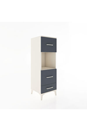 Hyperion Dolap Tek Raflı 3 Çekmeceli 44x44x134 Aytaşı-Antrasit