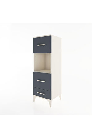 Hyperion Dolap Tek Raflı 3 Çekmeceli 44x44x134 Aytaşı-Antrasit