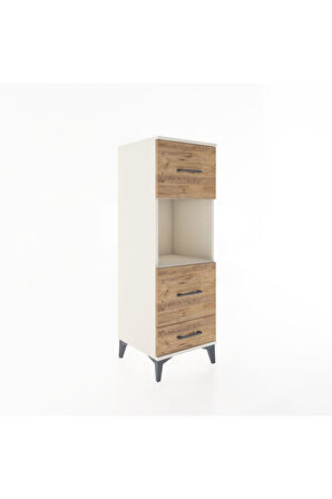 Hyperion Dolap Tek Raflı 3 Çekmeceli 44x44x134 Aytaşı-Çam