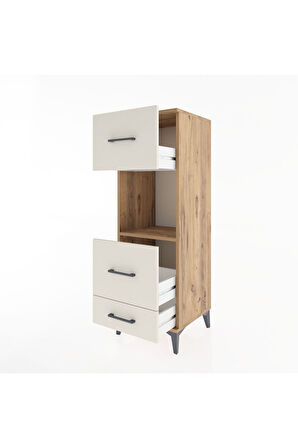 Hyperion Dolap Tek Raflı 3 Çekmeceli 44x44x134 Çam-Aytaşı