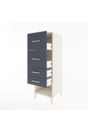 Hyperion Dolap 4 Çekmeceli 44x44x134 Aytaşı-Antrasit