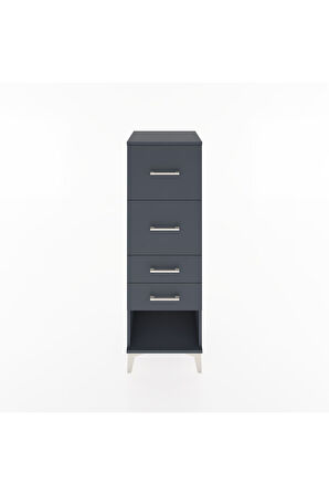 Hyperion Dolap 4 Çekmeceli 44x44x134 Antrasit-Antrasit