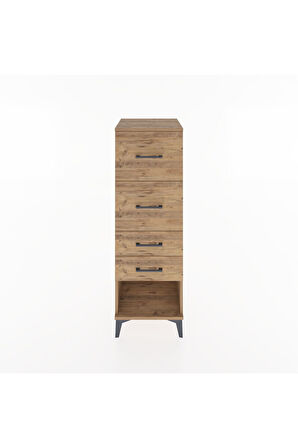 Hyperion Dolap 4 Çekmeceli 44x44x134 Çam-Çam