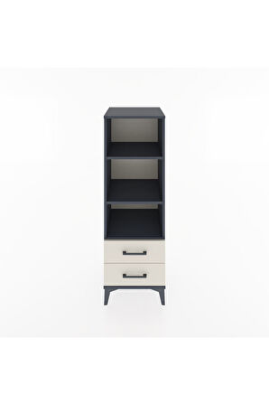 Hyperion Dolap 3 Raflı 2 Çekmeceli 44x44x134 Antrasit-Aytaşı