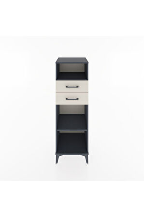 Hyperion Dolap 2 Raflı 2 Çekmeceli 44x44x134 Antrasit-Aytaşı