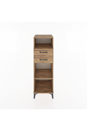 Hyperion Dolap 2 Raflı 2 Çekmeceli 44x44x134 Çam-Çam