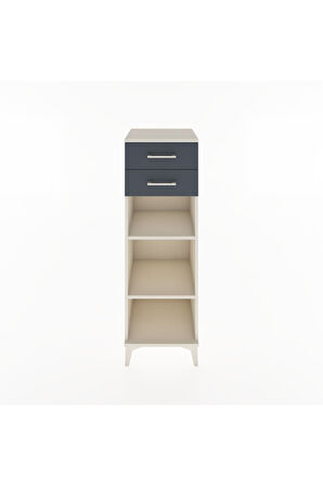 Hyperion Dolap 2 Raflı 2 Çekmeceli 44x44x134 Aytaşı-Antrasit