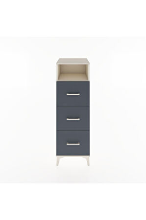 Hyperion Dolap Tek Raflı 3 Çekmeceli 44x44x134 Aytaşı-Antrasit