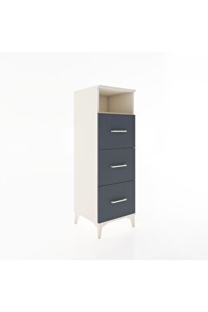 Hyperion Dolap Tek Raflı 3 Çekmeceli 44x44x134 Aytaşı-Antrasit
