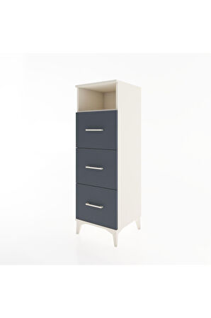 Hyperion Dolap Tek Raflı 3 Çekmeceli 44x44x134 Aytaşı-Antrasit
