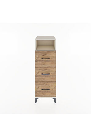 Hyperion Dolap Tek Raflı 3 Çekmeceli 44x44x134 Aytaşı-Çam