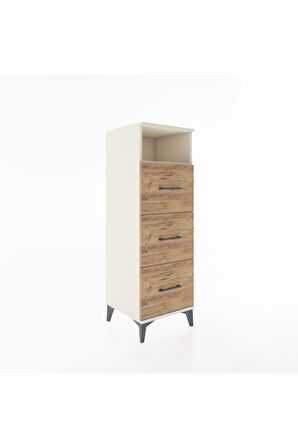 Hyperion Dolap Tek Raflı 3 Çekmeceli 44x44x134 Aytaşı-Çam