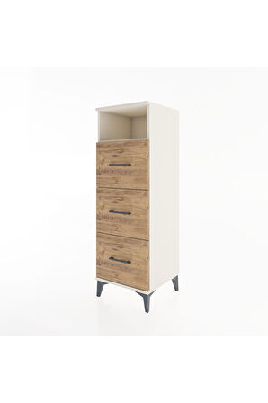 Hyperion Dolap Tek Raflı 3 Çekmeceli 44x44x134 Aytaşı-Çam