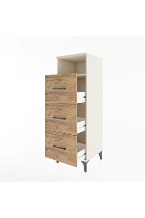 Hyperion Dolap Tek Raflı 3 Çekmeceli 44x44x134 Aytaşı-Çam