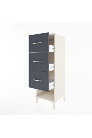 Hyperion Dolap 3 Çekmeceli 44x44x134 Aytaşı-Antrasit