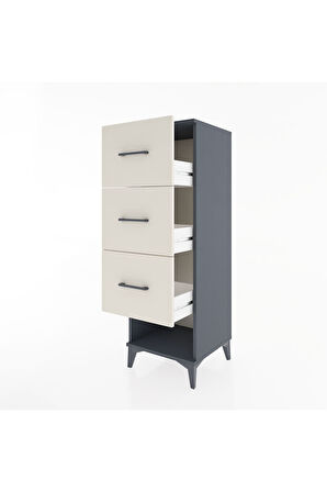 Hyperion Dolap 3 Çekmeceli 44x44x134 Antrasit-Aytaşı