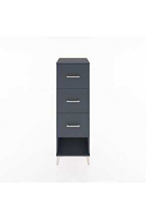 Hyperion Dolap 3 Çekmeceli 44x44x134 Antrasit-Antrasit